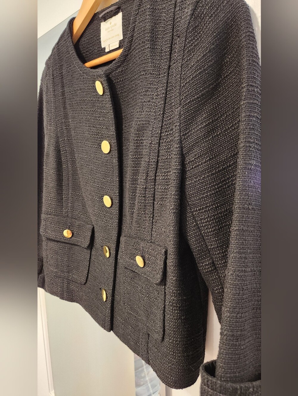 Kate Spade New York Textured Jacket Black Size M - Picture 5 of 9